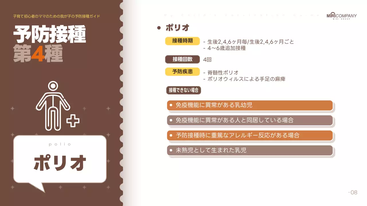 茶色 シンプル 健康 資料 プレゼンテーション