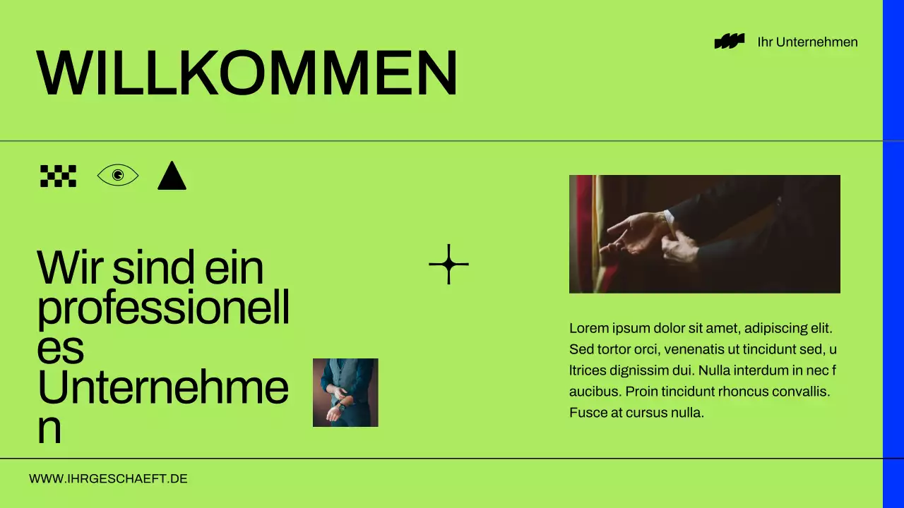 Neon und Schwarz Modern Business Profile Report