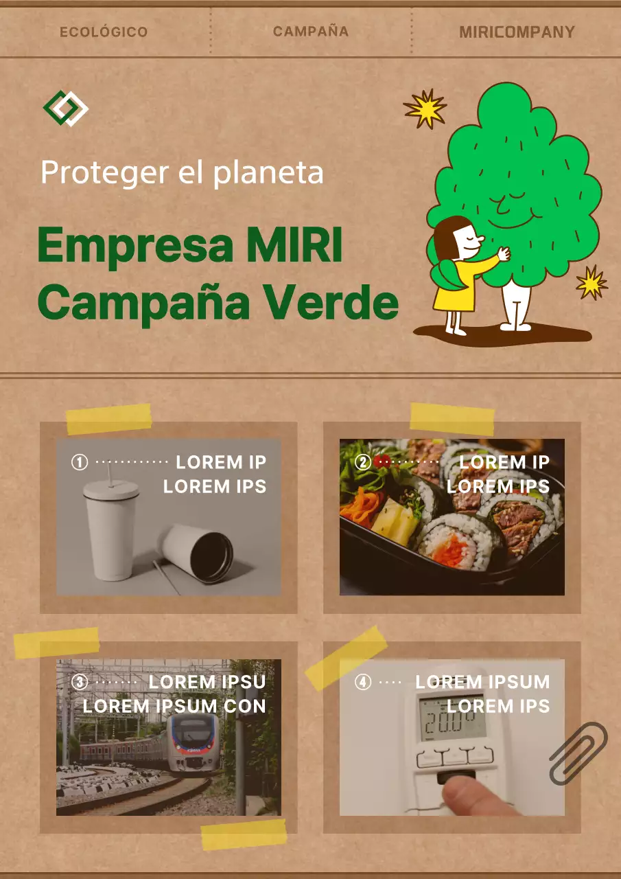 Una sencilla guía verde y blanca para campañas ecológicas