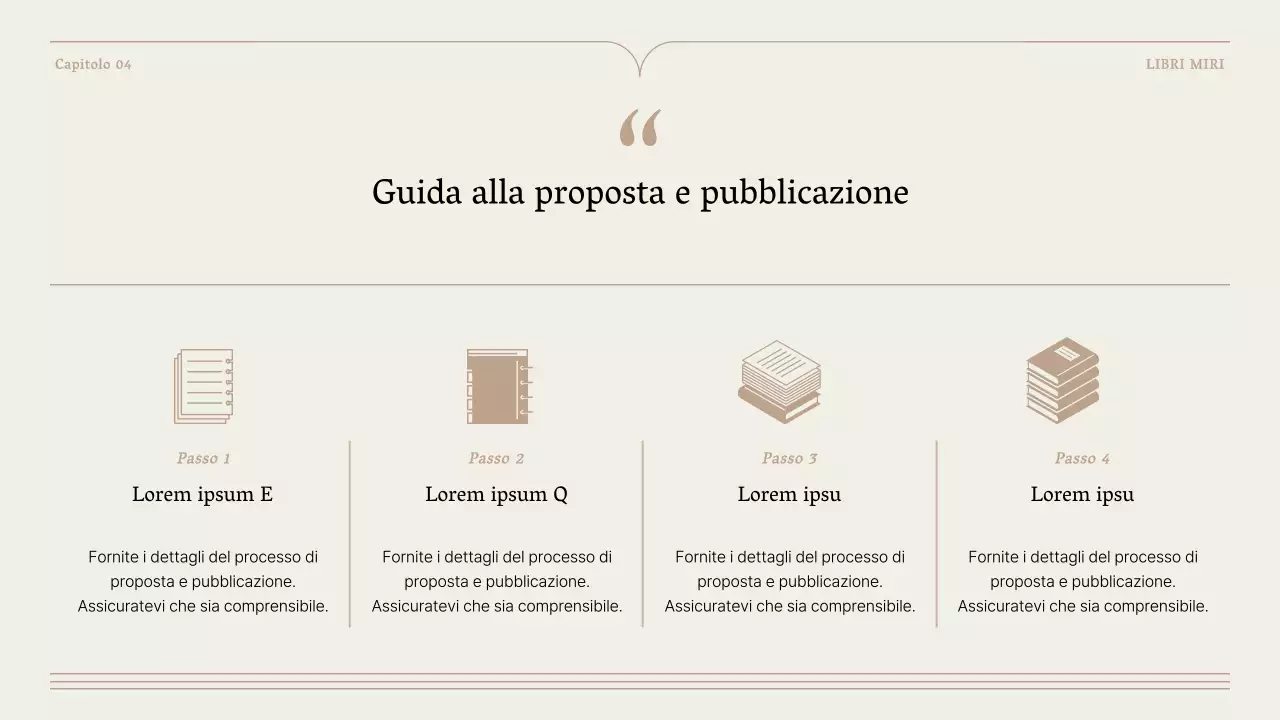 Una semplice proposta di libri in marrone e beige
