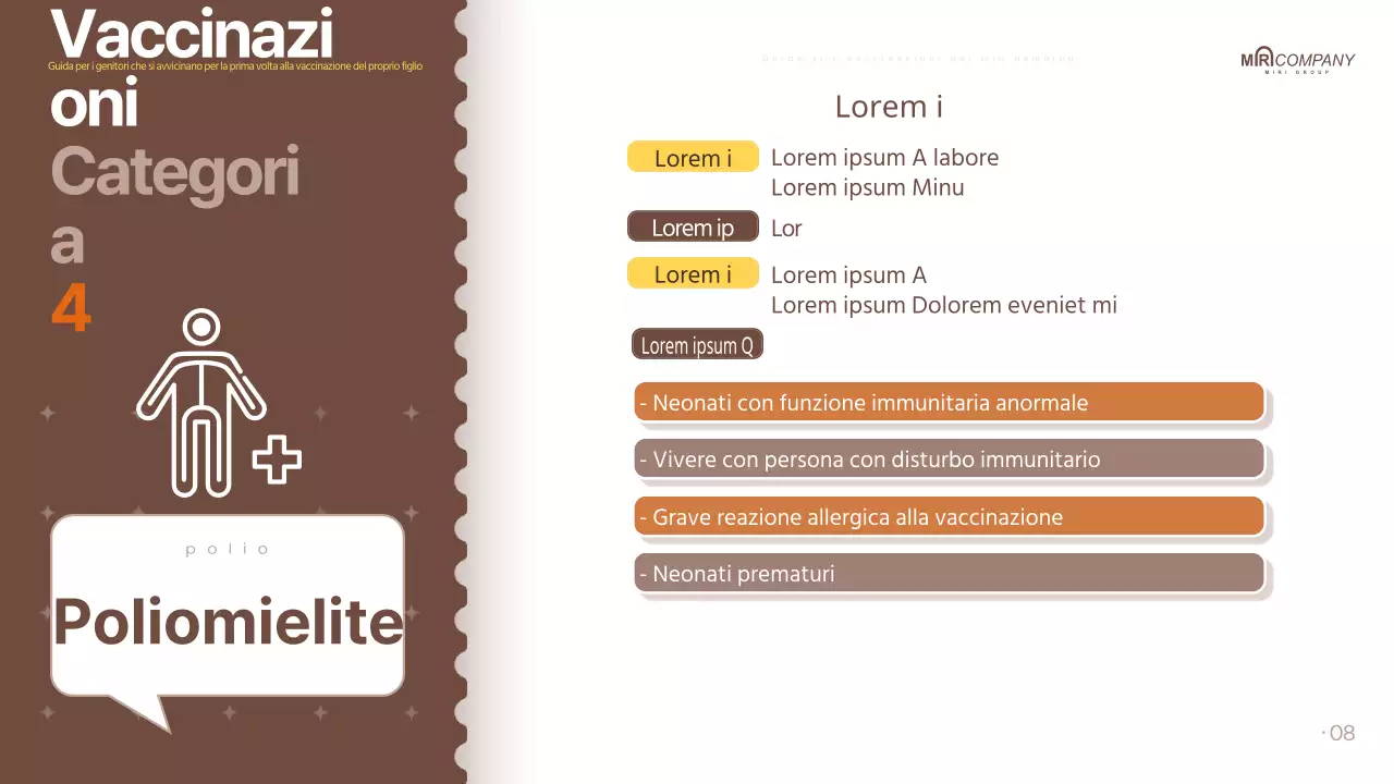 Le vaccinazioni dei genitori in marrone, in stile pop-art