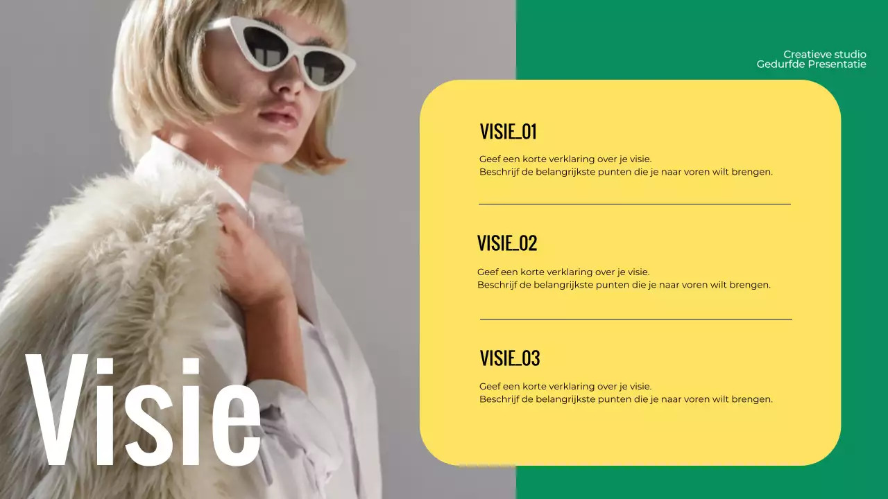 Een gedurfde designportfolio in paars en geel