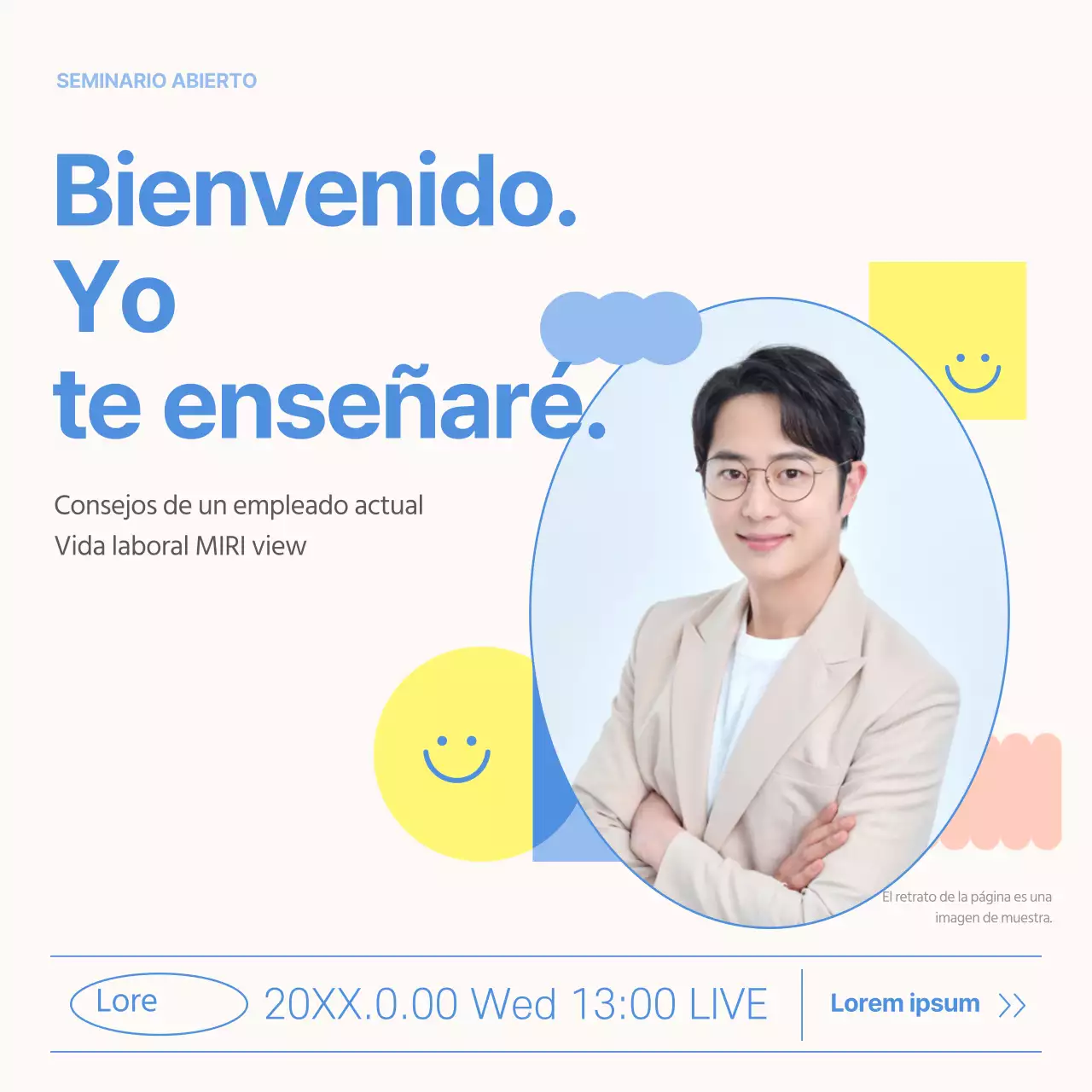 Promoción de las conferencias especiales azules y amarillas para las personas mayores actuales