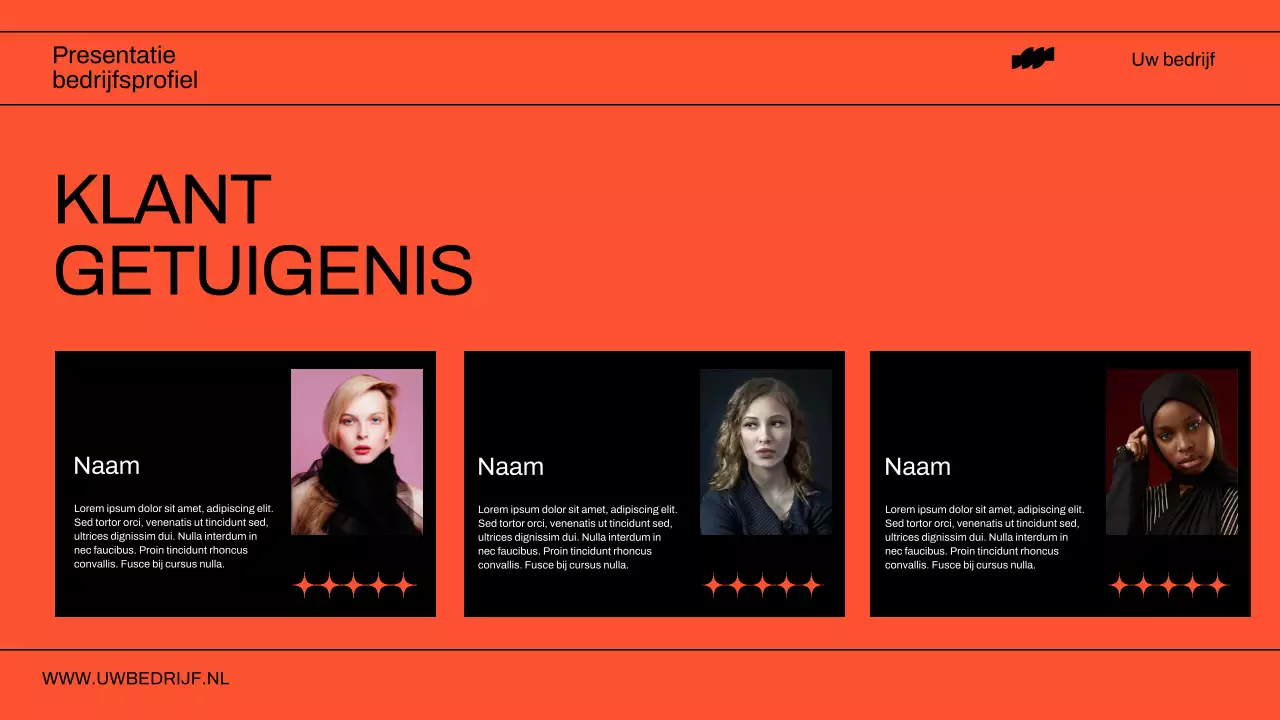 Neon en zwart modern bedrijfsprofiel