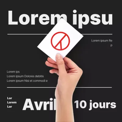 Promouvoir un message noir et minimaliste pour aller voter