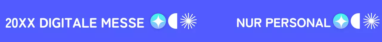 Digitales Messekonzept in Blau und Farbverläufen