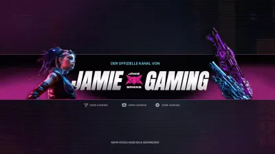 Werben Sie für ein Cyberpunk-inspiriertes Spiel-Update in Pink und Blau