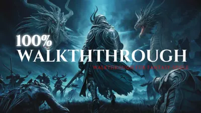 Blaues und silbernes Mittelalter-Fantasy-Strategie-Video-Cover