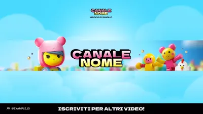 Simpatico copricanale da gioco rosa e giallo