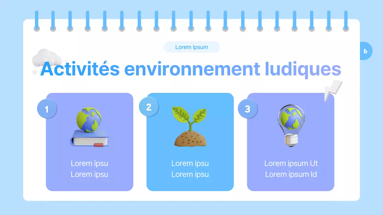 Une jolie ressource d'éducation à l'environnement en bleu clair et violet