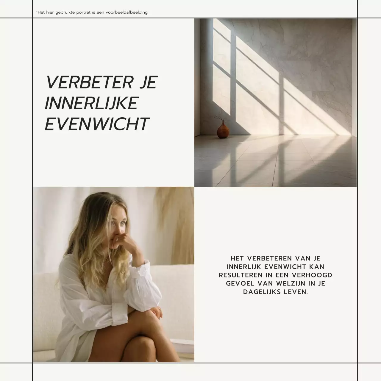 Beige Minimal Yoga & Wellness Retreat Promotie