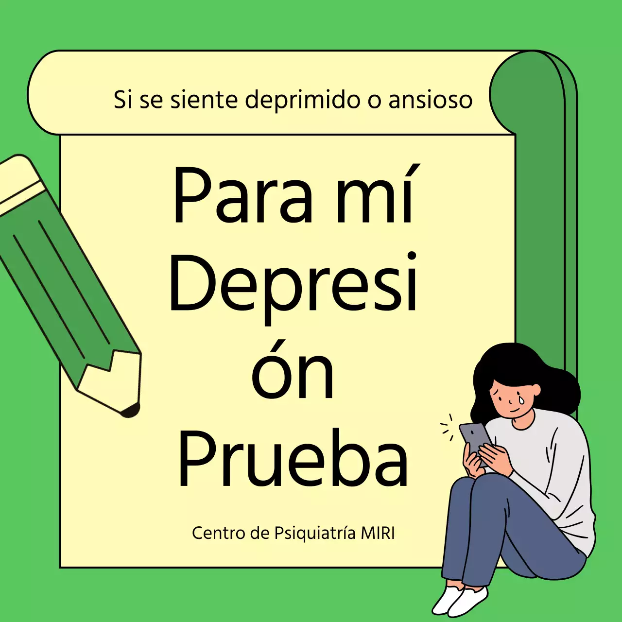Un sencillo test verde y amarillo de autoevaluación de la depresión post