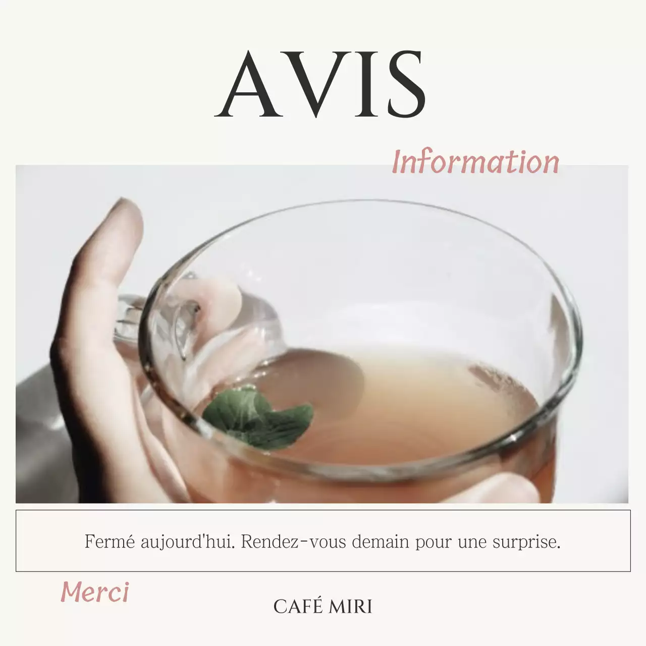 Un faire-part de café noir et ivoire de grande classe