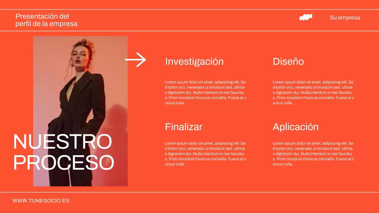 Informe sobre el perfil de las empresas modernas de neón y negro