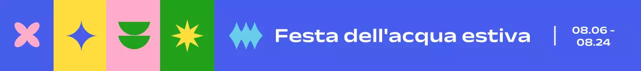 Una semplice festa d'acqua estiva con tante forme e colori