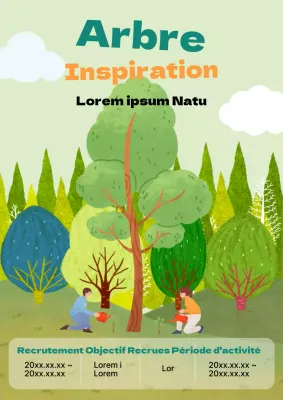 Se porter volontaire pour planter un arbre d'un vert éclatant