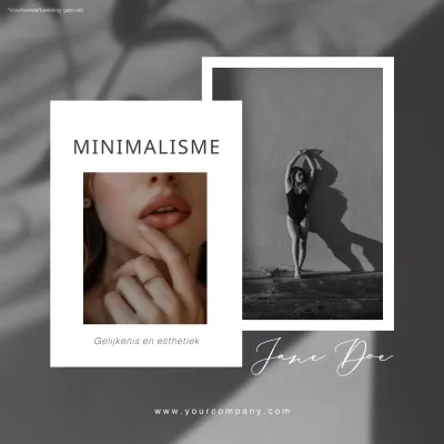 Grijs en Wit Modern Mode & Lifestyle Blog Promotie