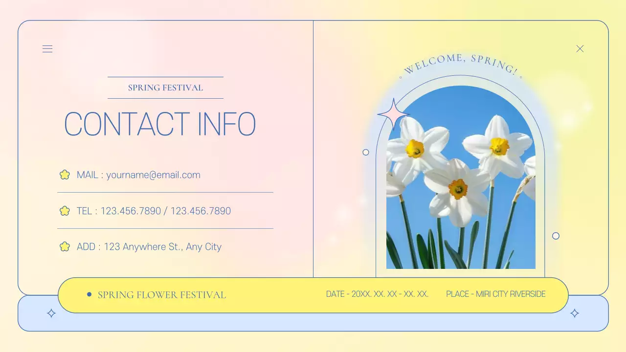 파스텔 미니멀 페스티벌 플랜 프레젠테이션