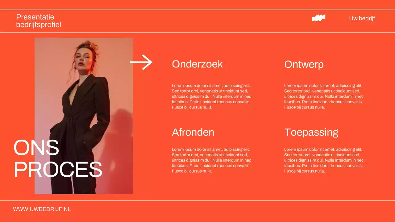 Neon en zwart modern bedrijfsprofiel