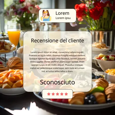 Ristorante di tendenza beige e arancione Memo