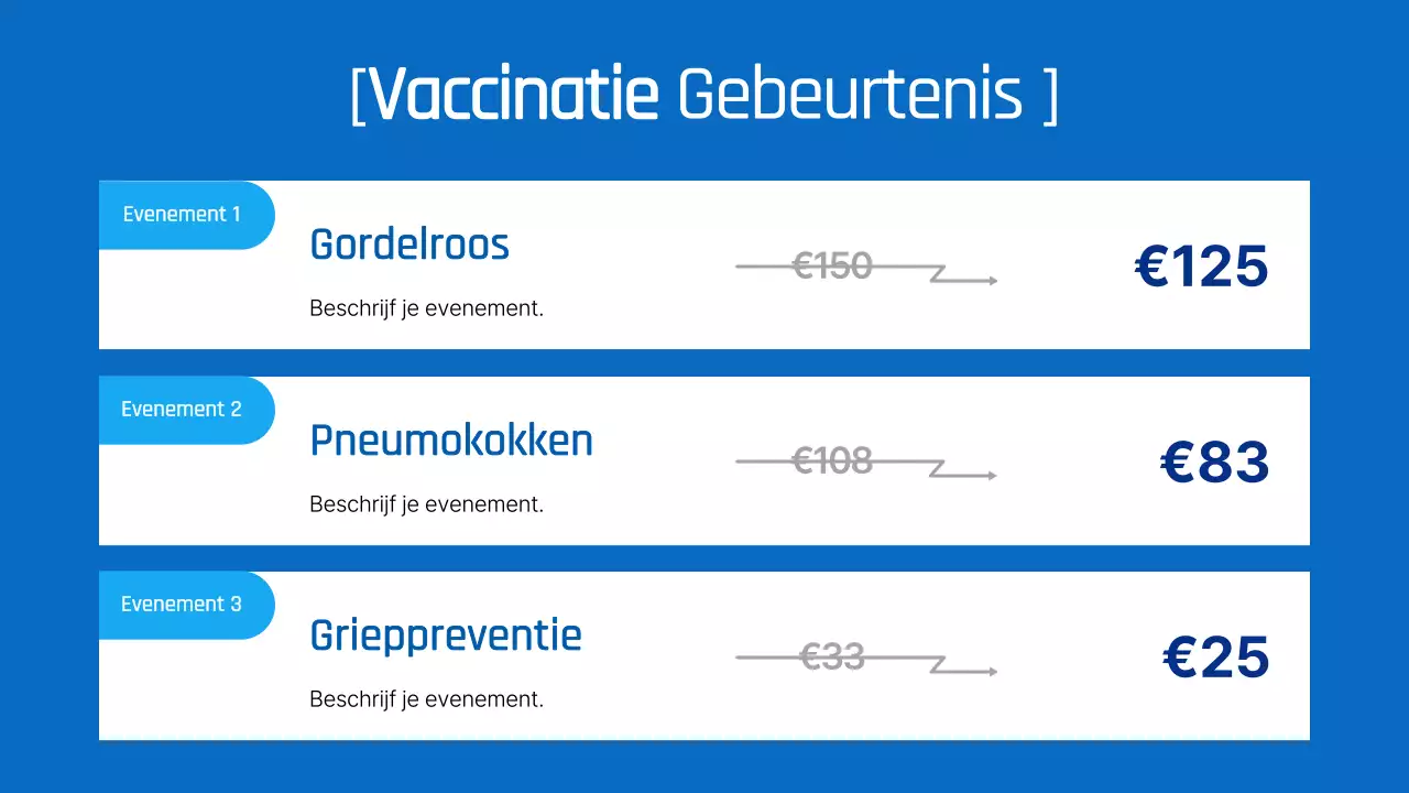 Eenvoudige ziekenhuismededeling in blauw