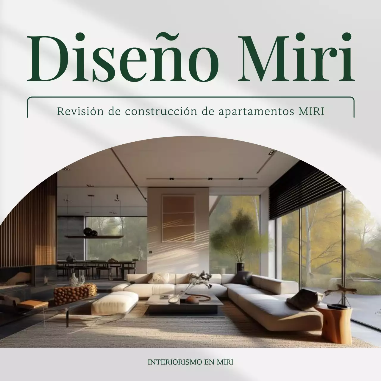 Promover interiores modernos en verde y gris