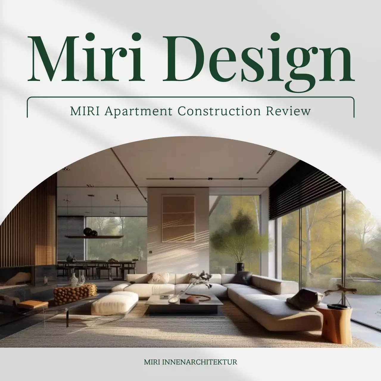 Förderung moderner Innenräume in Grün und Grau