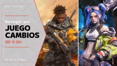 Última carátula de vídeo comparativo de juegos en naranja y gris