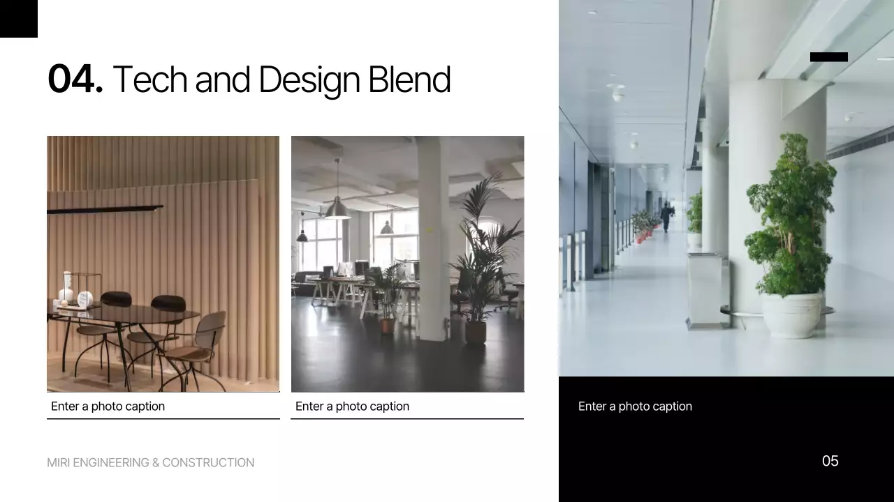 블루 모던 건설 프리젠테이션