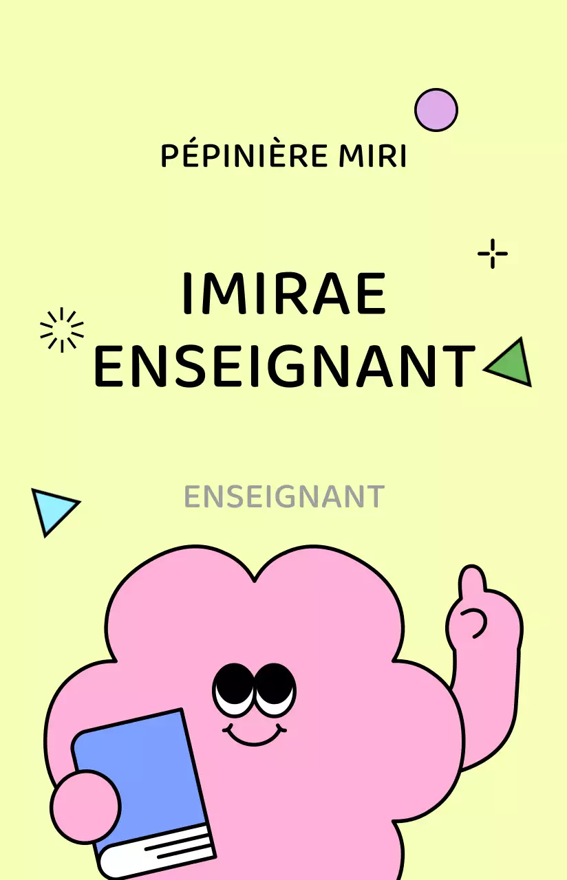 Concept de carte de visite pour l'école maternelle avec de jolies illustrations