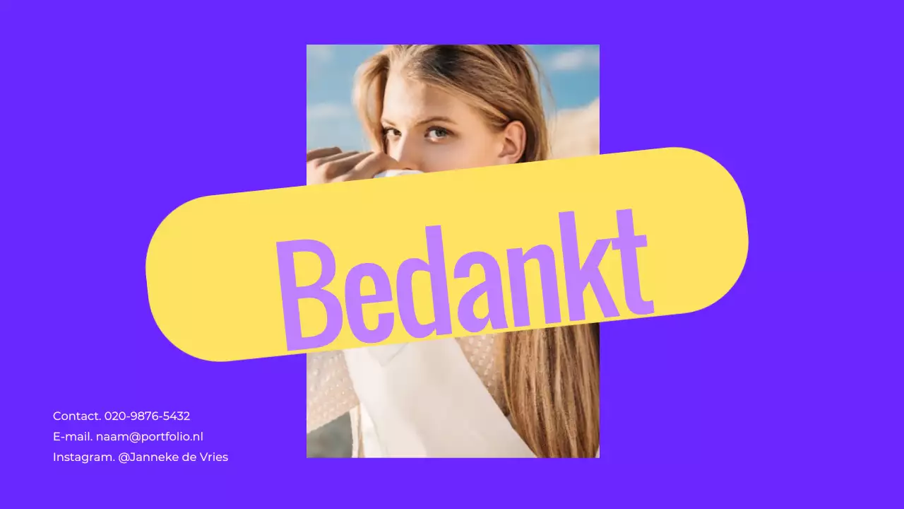 Een gedurfde designportfolio in paars en geel