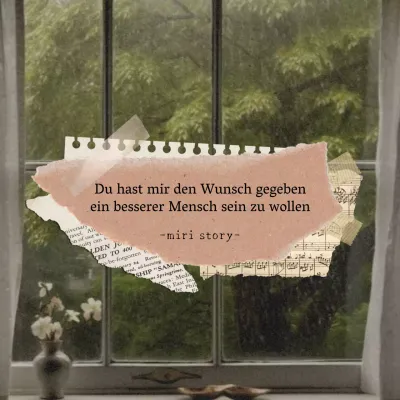 Vintage Sentiment Post in Grün und Beige mit grünem und beigem Hintergrund