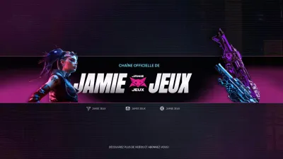 Promouvoir une mise à jour de jeu inspirée du cyberpunk en rose et bleu chauds