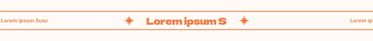 Conception d'une sangle avec typographie et lignes supérieures et inférieures