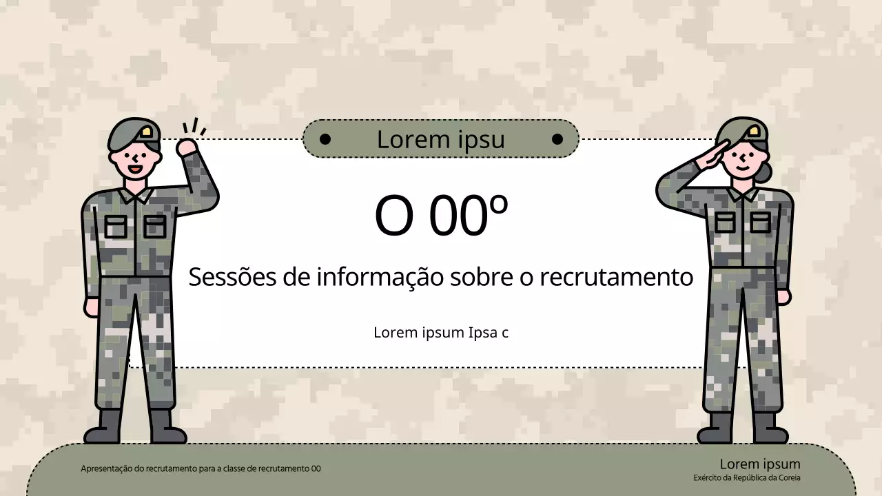 Uma apresentação simples de briefing de recrutamento em caqui e bege