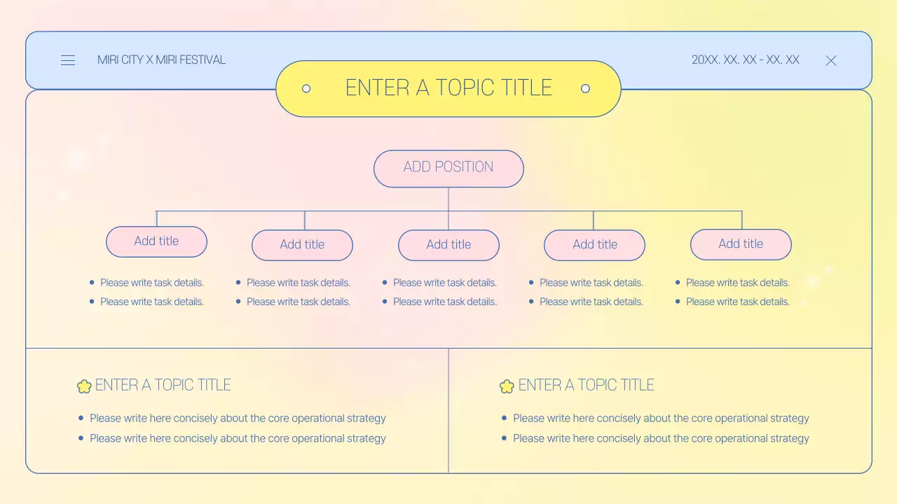 파스텔 미니멀 페스티벌 플랜 프레젠테이션