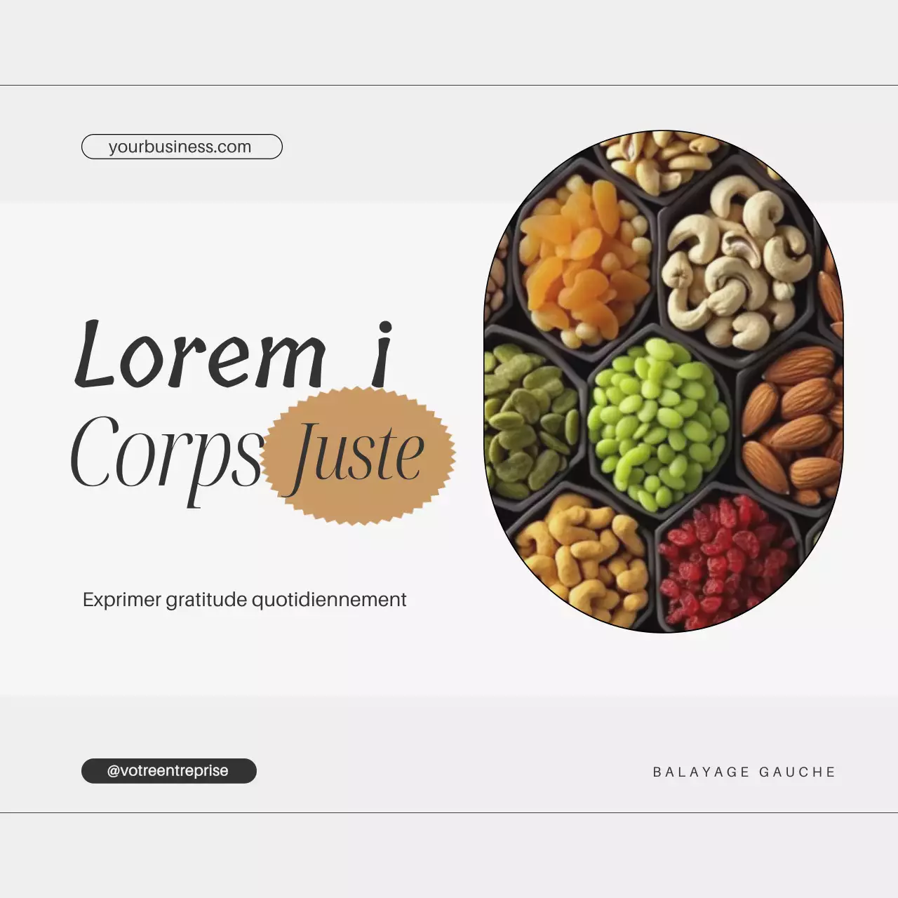 Gris Or Contenu minimal Conseils pour un mode de vie sain Carrousel de posts Instagram