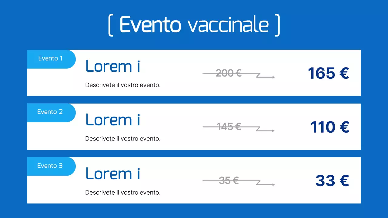 Semplice avviso ospedaliero in blu