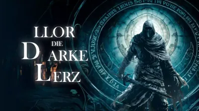 Blaues und silbernes Mittelalter-Fantasy-Strategie-Video-Cover