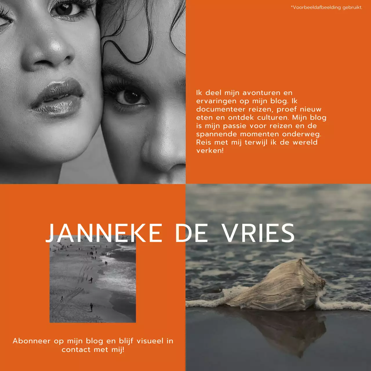 Oranje en wit Trend Modern Lifestyle en Trevel Blog Promotie