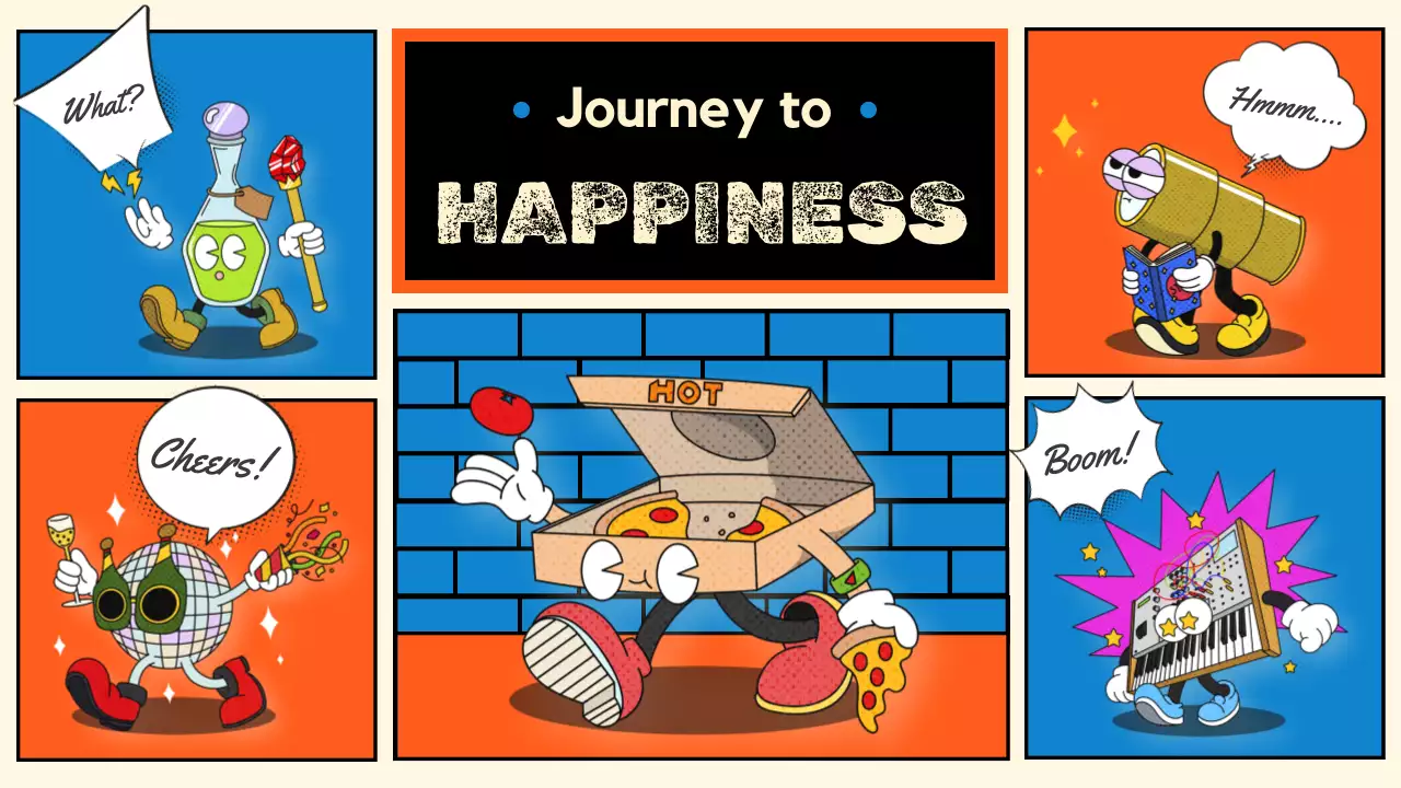 Colorful Comic Happiness Storybook Presentation