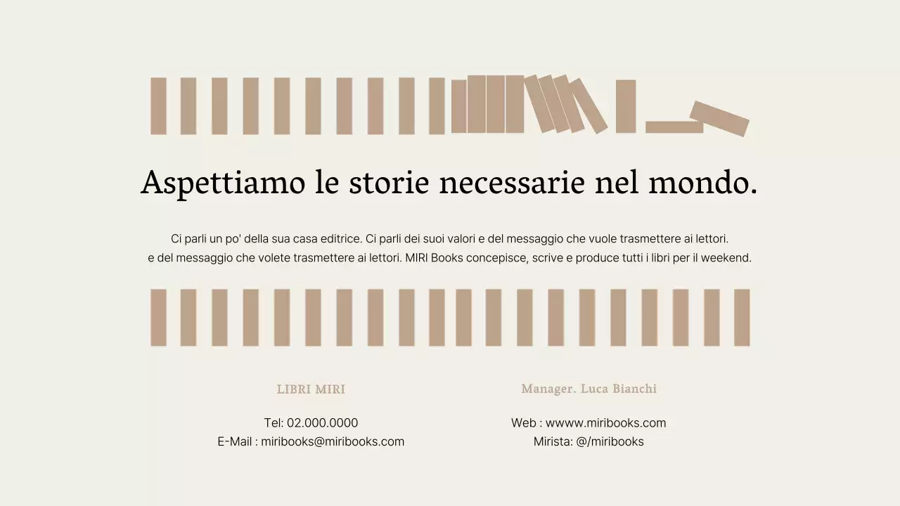 Una semplice proposta di libri in marrone e beige
