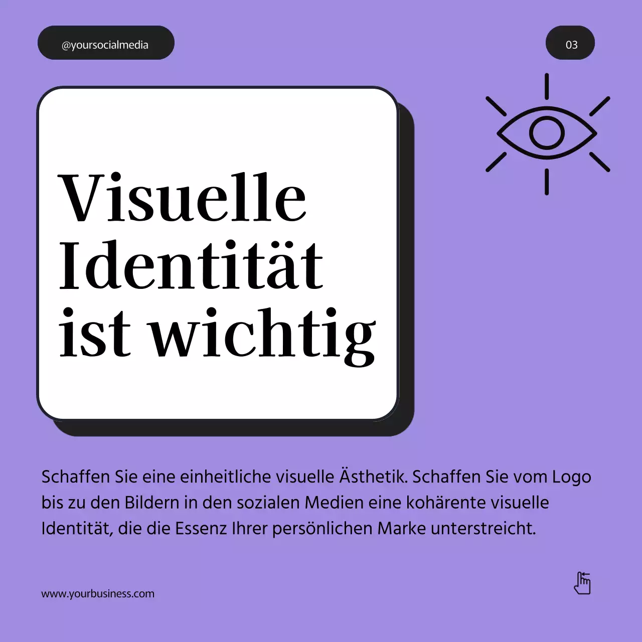 Grau Lila Grün Fett Minimal Personal Branding Tipps Instagram Karussell Post