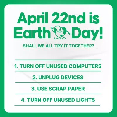 Promote a green and cuddly Earth Day green campaign