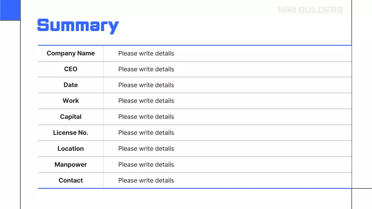 Blue Modern Construction Presentation