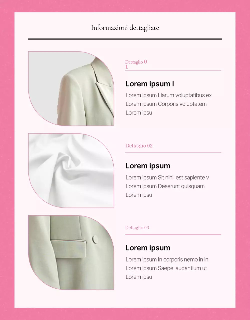 Promuovere le pagine dei prodotti di moda primaverile in rosa