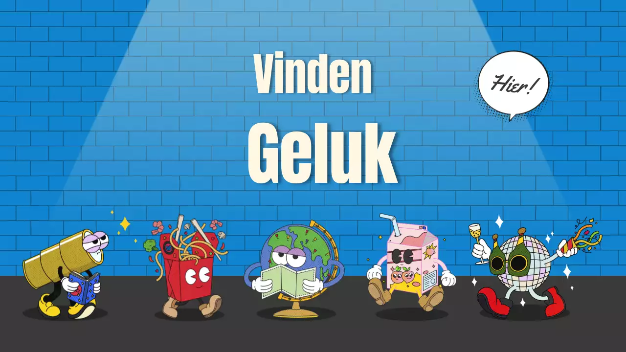 Een reis om geluk te vinden in blauw en oranje