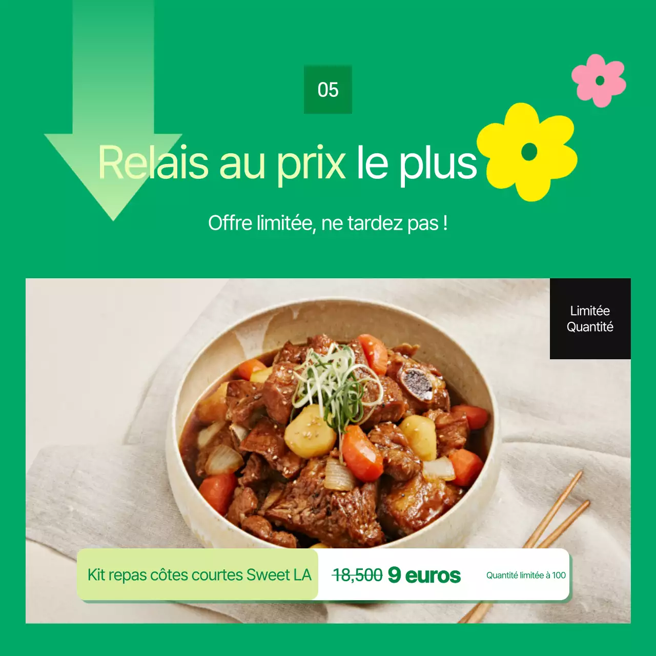 Faire une jolie promotion de printemps en chartreuse et jaune