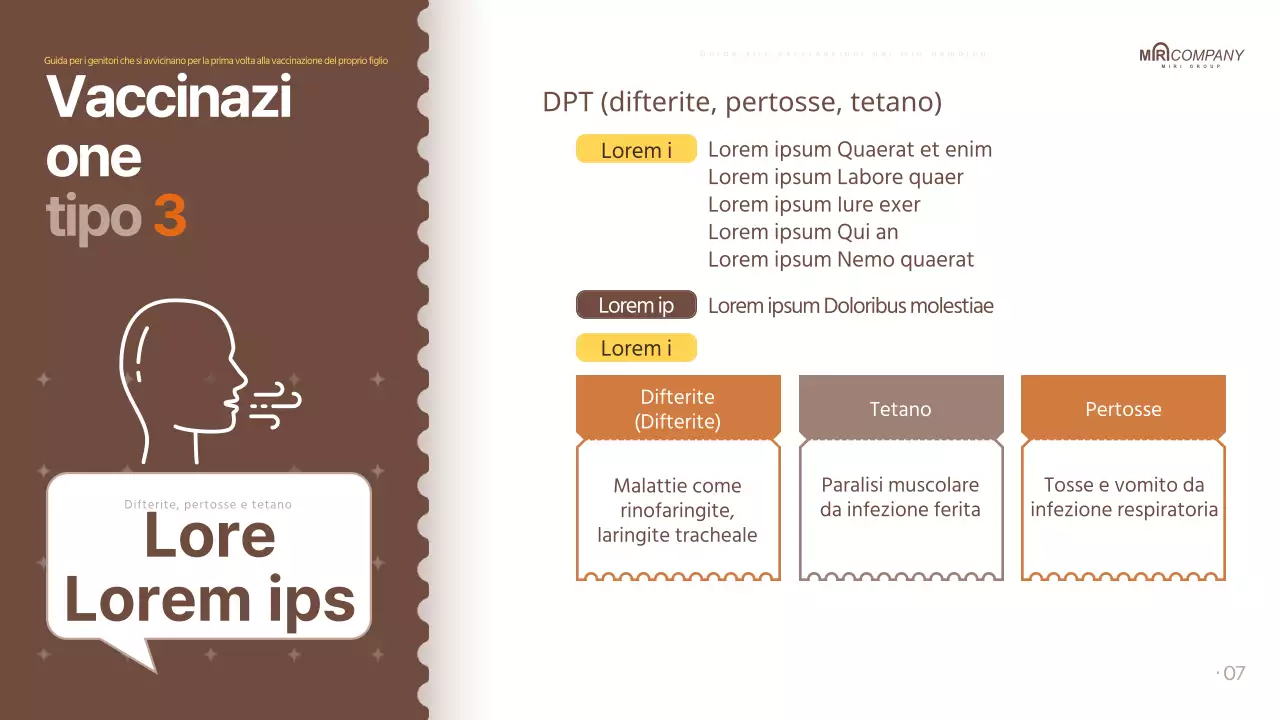 Le vaccinazioni dei genitori in marrone, in stile pop-art