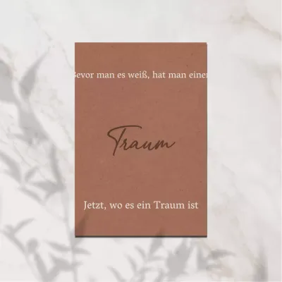 Einfache braune und weiße Sentiment-Ankündigungen